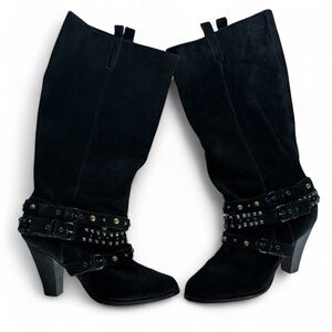 ZIGI Girl Black Studded Slouch Boots – Size 8.5 (Y2K Revival)
